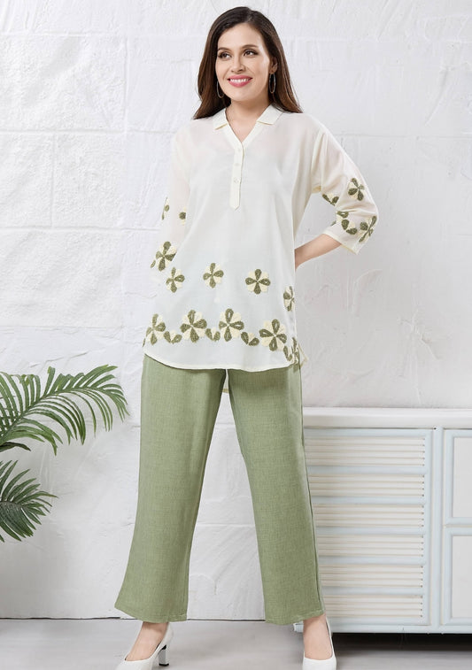 Hazel Green Patchwork Linen Co-ord Set