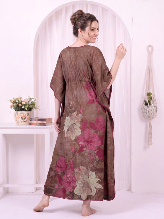 Minka Autumn Blossom Printed Kaftan