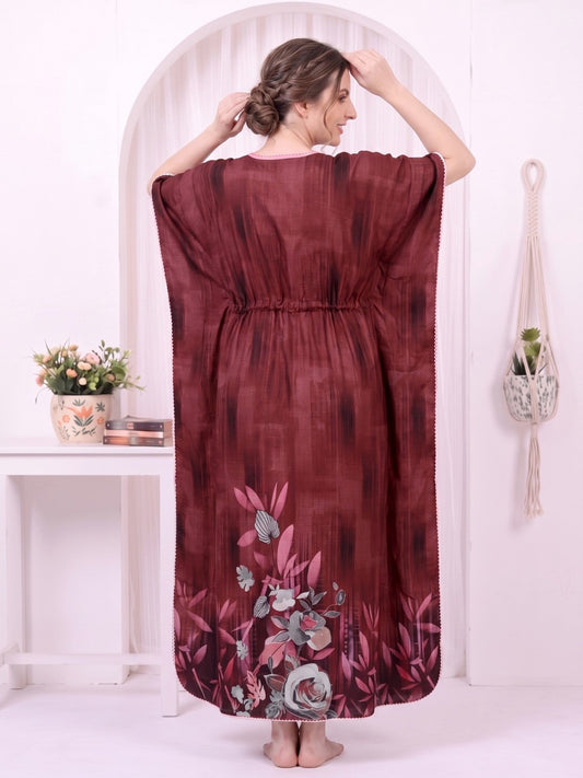 Adira Mulberry Grace Printed Kaftan
