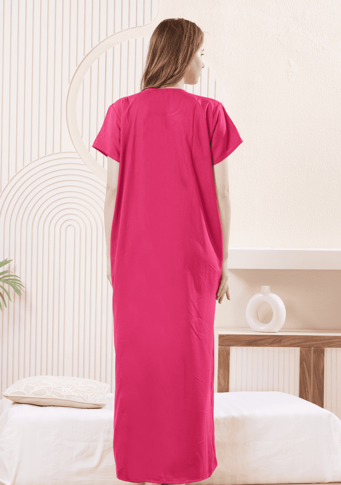 Anaya  Flamingo Embroidered Nightgown