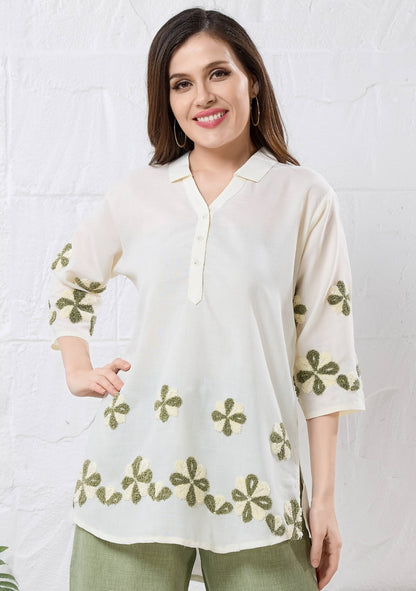 Hazel Green Patchwork Linen Co-ord Set