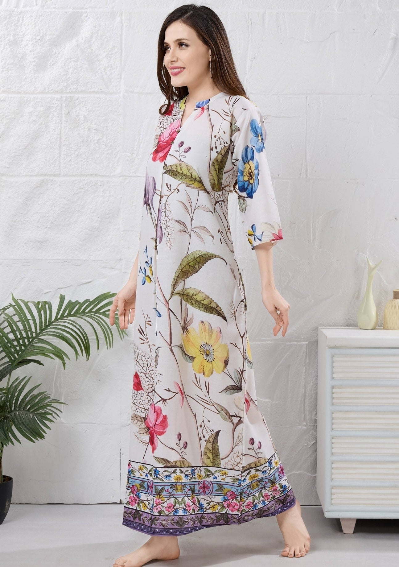Flora Blush Floral Nightgown