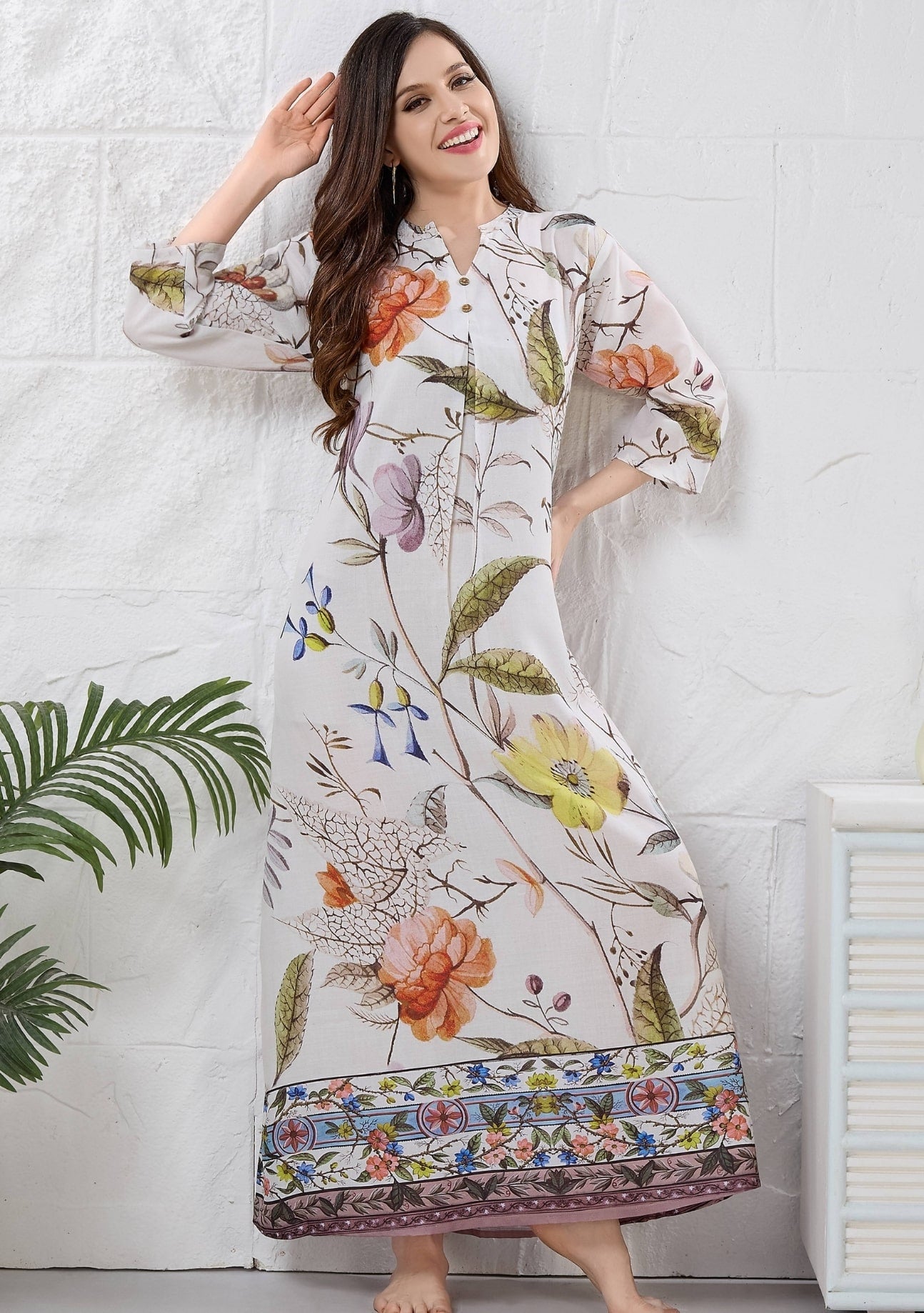 Flora Ivory Bloom Floral Nightgown