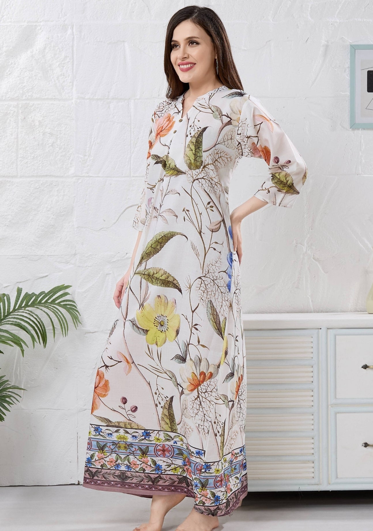Flora Ivory Bloom Floral Nightgown