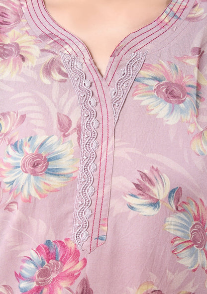 Aurora Blush Floral Lace Nightgown