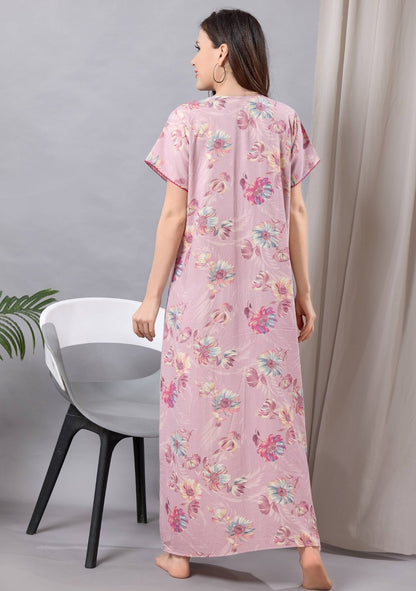 Aurora Blush Floral Lace Nightgown
