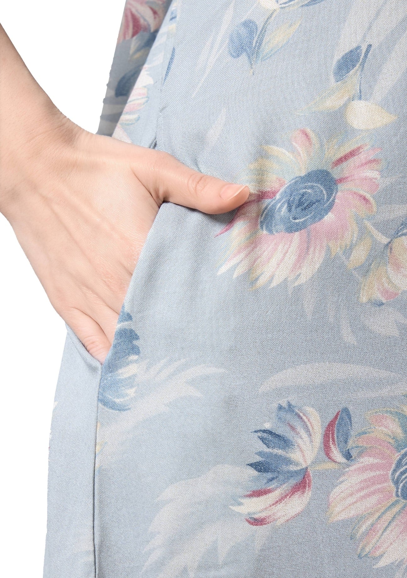 Aurora Mist Blue Floral Lace Nightgown