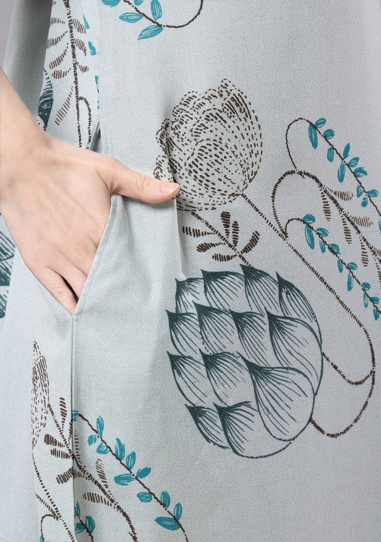 Iris Pastel Blue Print Nightgown