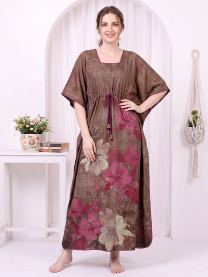 Minka Autumn Blossom Printed Kaftan
