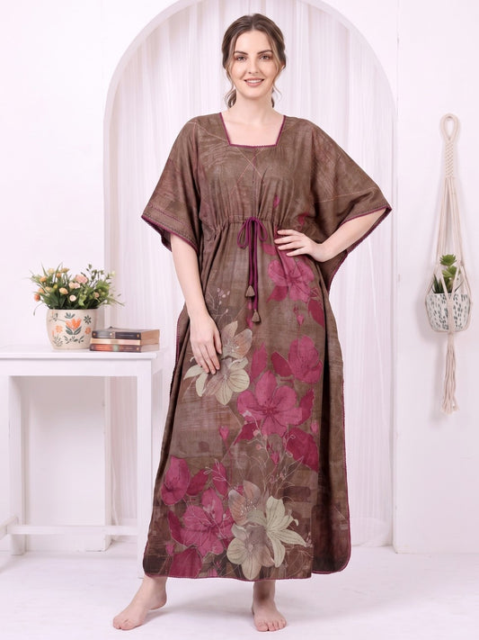 Minka Autumn Blossom Printed Kaftan