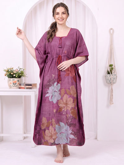 Minka Mulberry Petals Printed Kaftan