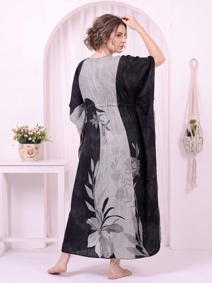 Freya Onyx Bloom Printed Kaftan
