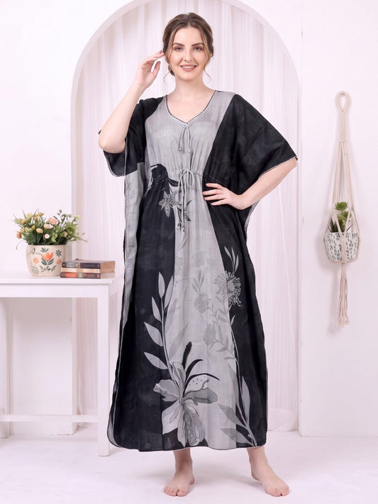 Freya Onyx Bloom Printed Kaftan