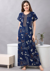 Lily Blue Embroidered Nightgown