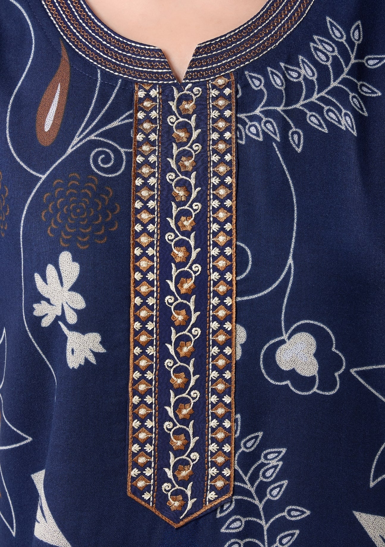 Lily Blue Embroidered Nightgown
