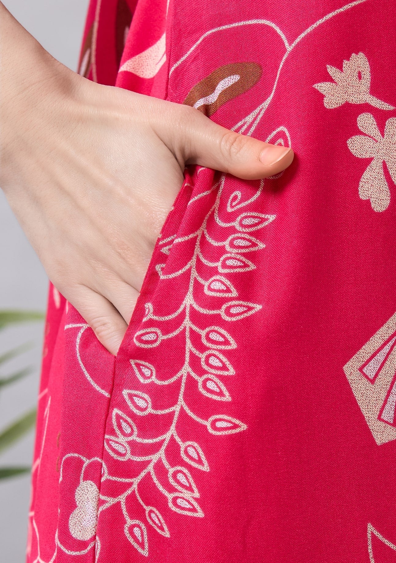 Lily Magenta Embroidered Nightgown