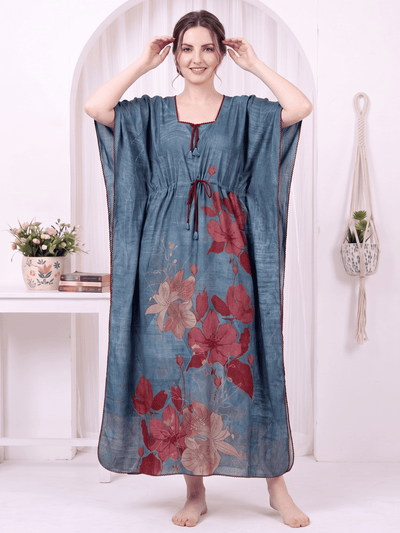 Minka Blue Orchid Printed Kaftan