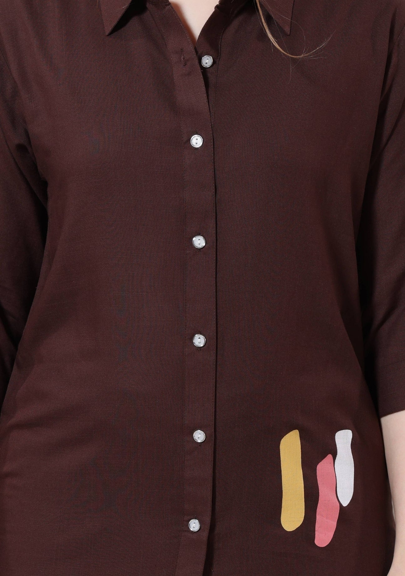 Riva Mocha Thread Linen Co-ord Set