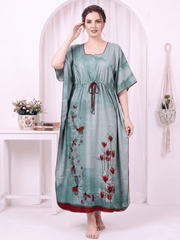 Saira Aqua Printed Kaftan