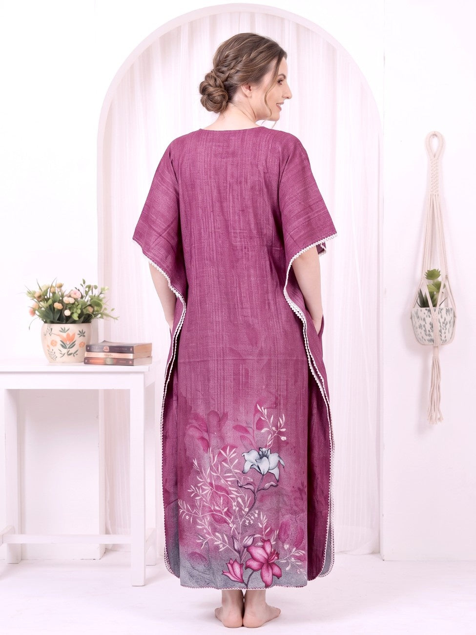 Avani Rosewood Printed Kaftan