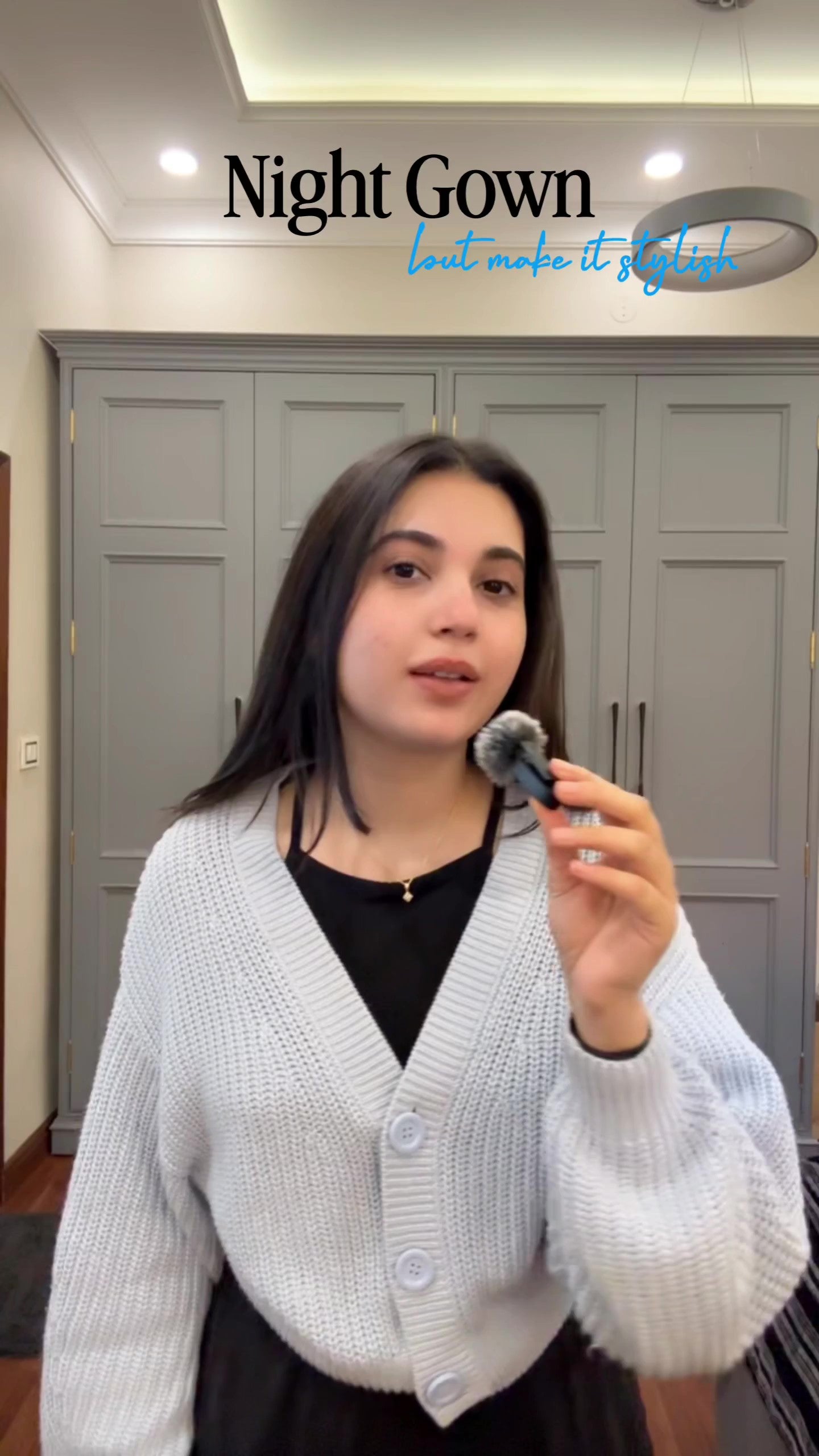 Bella Dark Denim Embroidered Nightgown