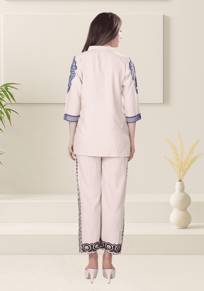 Naira Alabaster Printed Rayon Co-ord Set